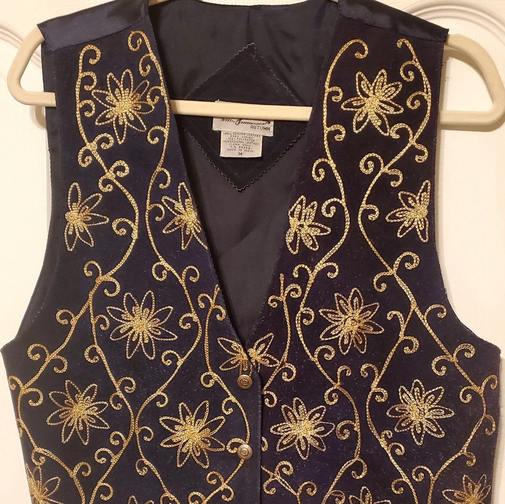 Women's leather vest